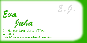 eva juha business card